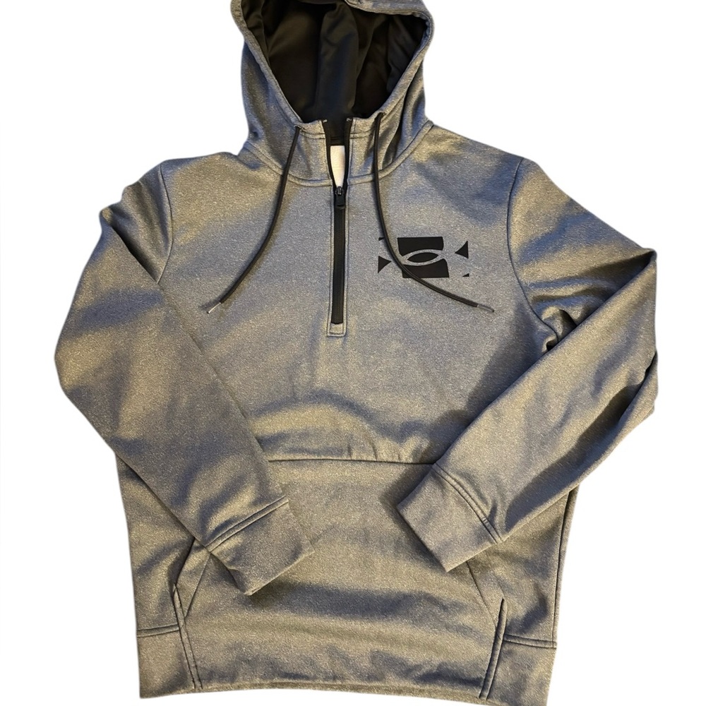 Under Armour Men’s pullover Hoodie 1/4 zip Small Gray